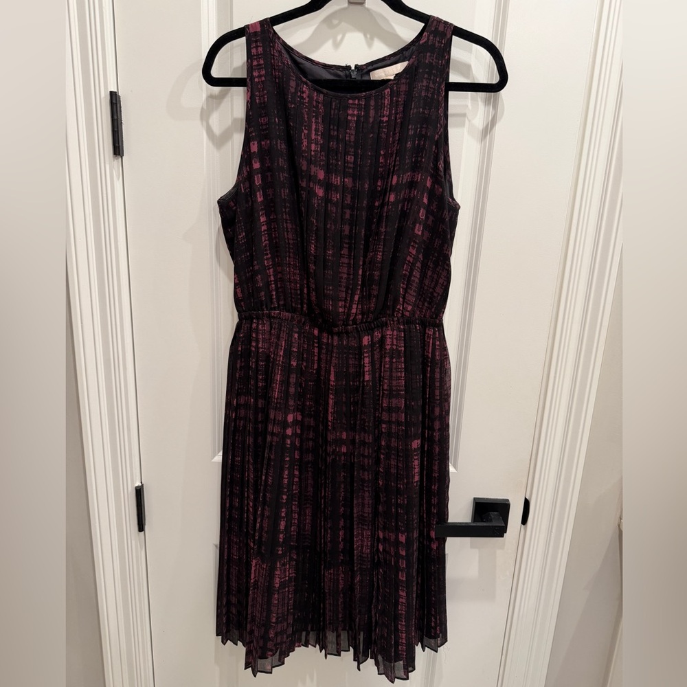 Banana Republic Black and Pink Midi Dress